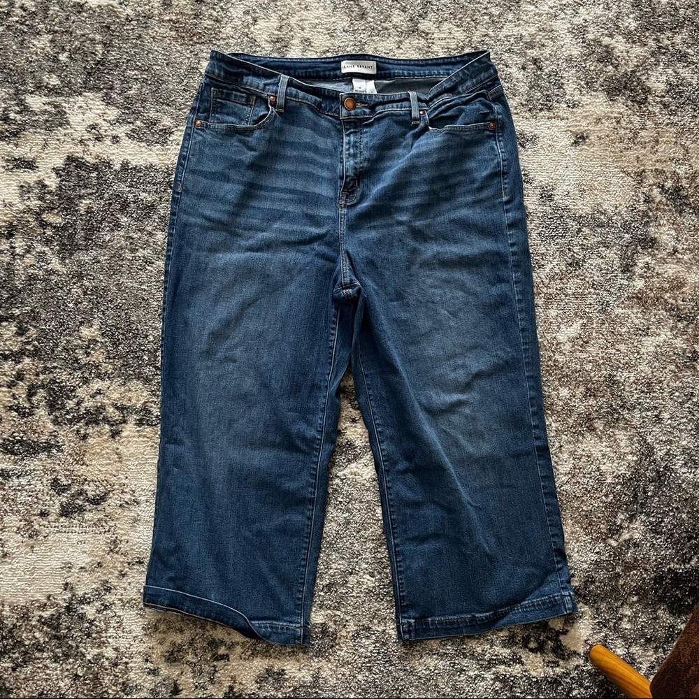 Lane Bryant Mid-Rise Wide Leg Crop Jeans